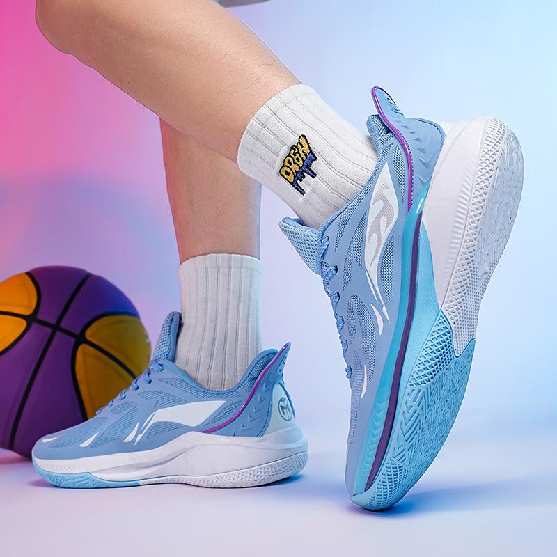 New Basketball Shoes Actual Competition Sports Shoes Mesh Breathable Youth Sports Middle and Old Children Running Shoes Men