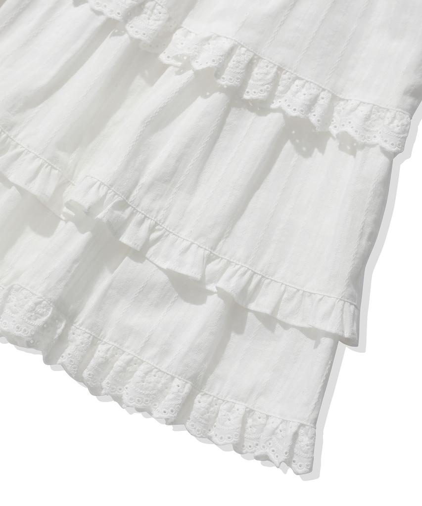 Code Graphy (Women) Frill Skirt - Off-White
