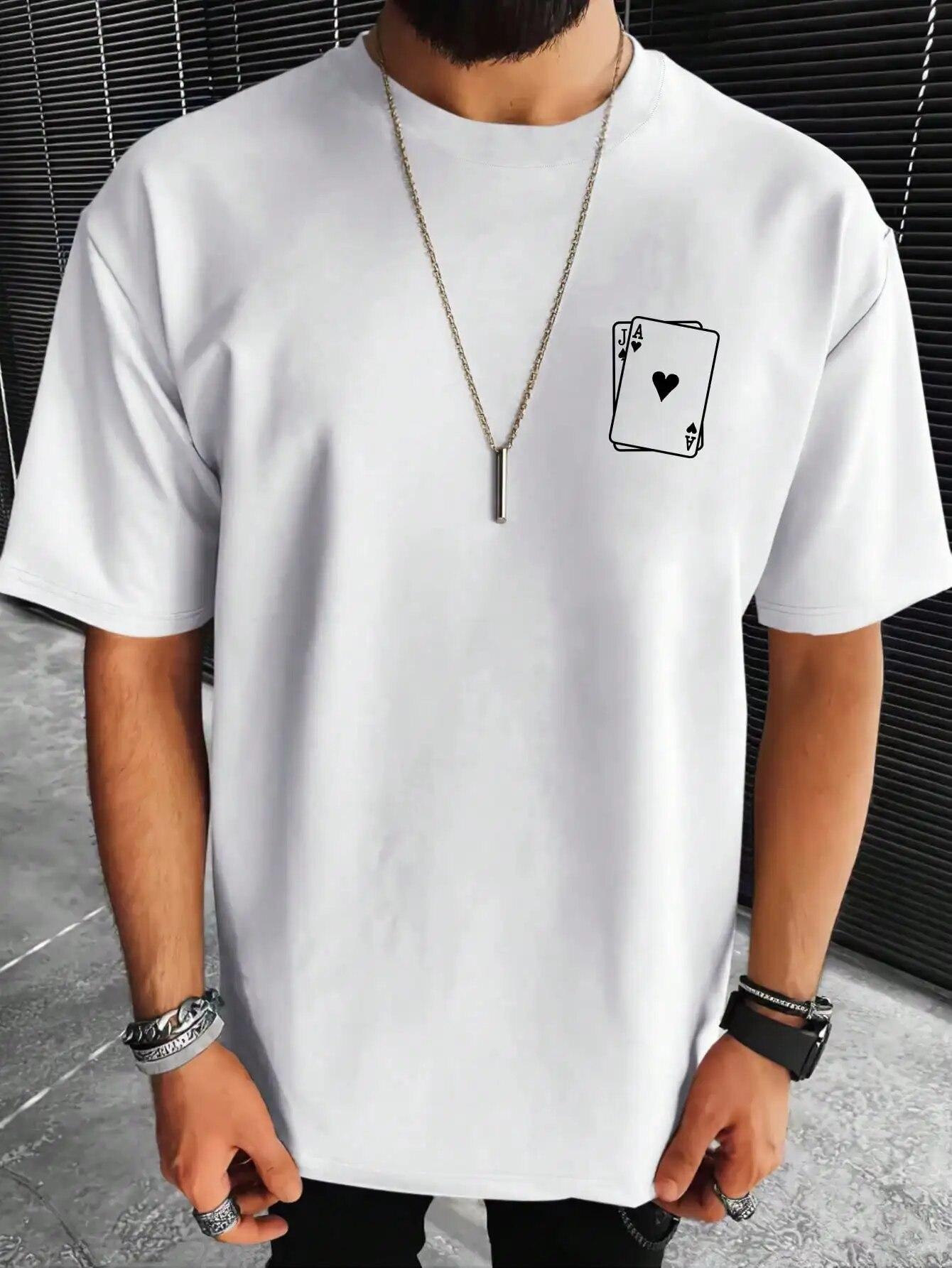 Хлопковые футболки унисекс с принтом «Игральные карты Пики» — фото 2