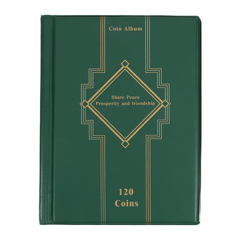 

120 Girds Coin Collection Supplies Holder Book for Collectors 120 Pockets Coin Collection Organizer Storage Box Case Album зелений