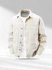 Men's Spring Casual Cotton Lapel Jacket - Loose, Multi-Pocket, Plus Size Workwear Coat (Trendy 6807)