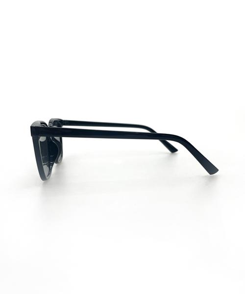 KOLEAT Men Layered Horn-Rimmed Plain Black Uv Protection Sunglasses [Mgabk]