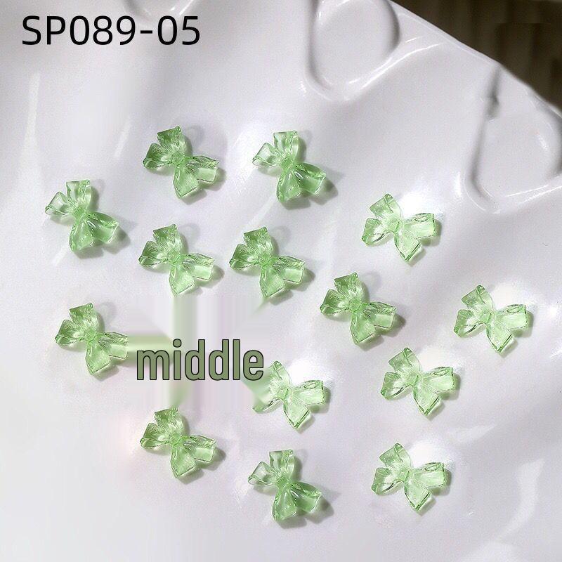 3D Jelly Bow Nail Art Decorations - Transparent and Versatile