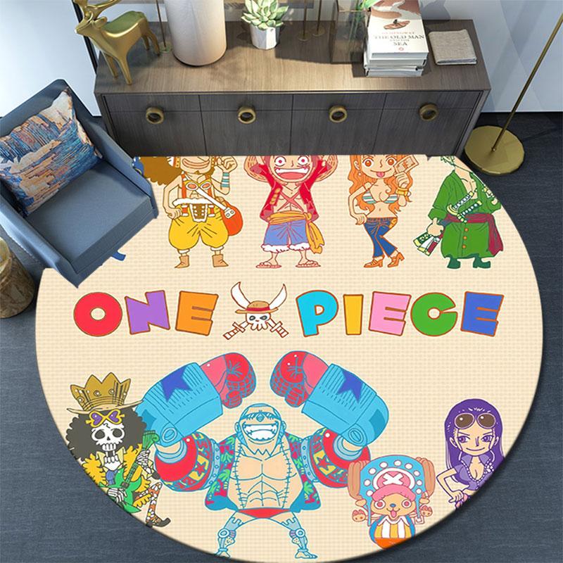 One Piece,Round Area Rug,Carpet Rug for Living Room Bedroom Sofa Playroom Decor,Non-slip Floor Mat