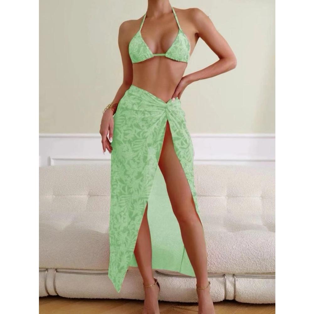 European and American Spice Girls Style Split Bikini Three-piece Swimsuit Casual Swimsuit