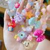 7Pcs/Set Kawaii Bunny Dog BT21 Cartoon Resin Cute Charms Jewelry Making Bracelet Keychain Making Supplies Handmade DIY 6