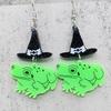 Cute Mushroom Frog Earrings Drop Earrings Acrylic Cartoon Balloon Print Dangle Earrings Ear Dangles Ear Pendant for Girl