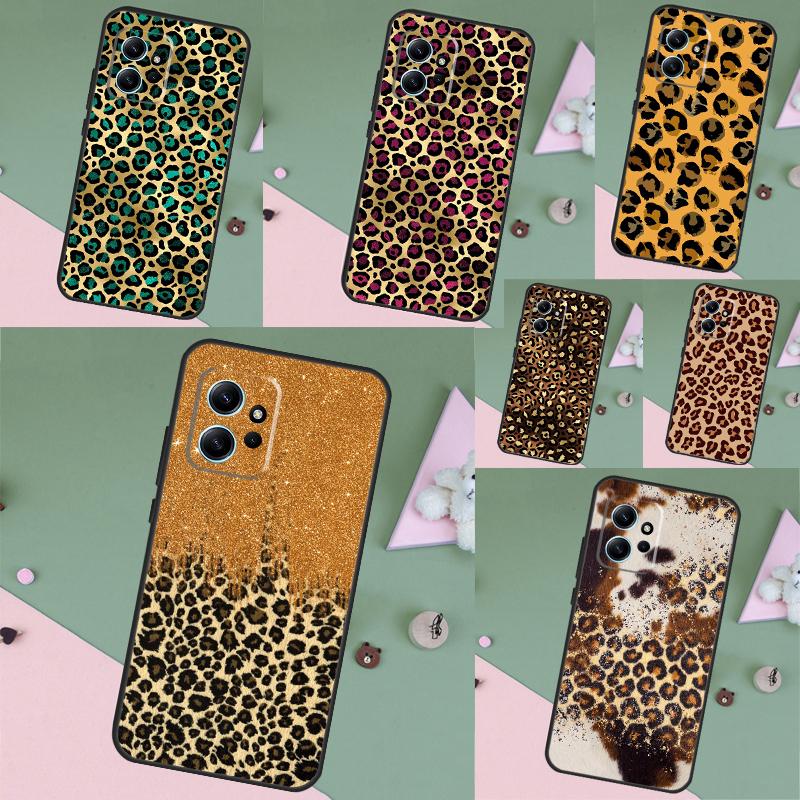 Luxury Leopard Case For Xiaomi Redmi Note 14 Pro 13 12 11 10 15 Pro Plus Redmi 13 C 15 10C 12C 14C 15C Cover