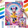 Minnie Mouse Rainbow Flower Oil Painting Digital Painting Art Kit Handmade Diy Gifts Home Decorations