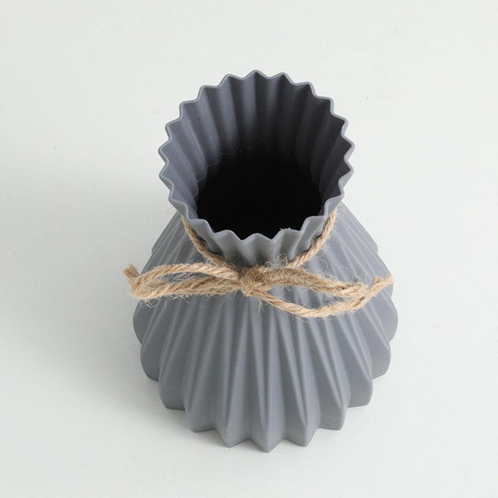 Kreative Origami-Vase Europäische Faltenvase Kunststoff zylindrische Falten Blumenvase Faltpapier-Stil Trockenblumenflasche Modern