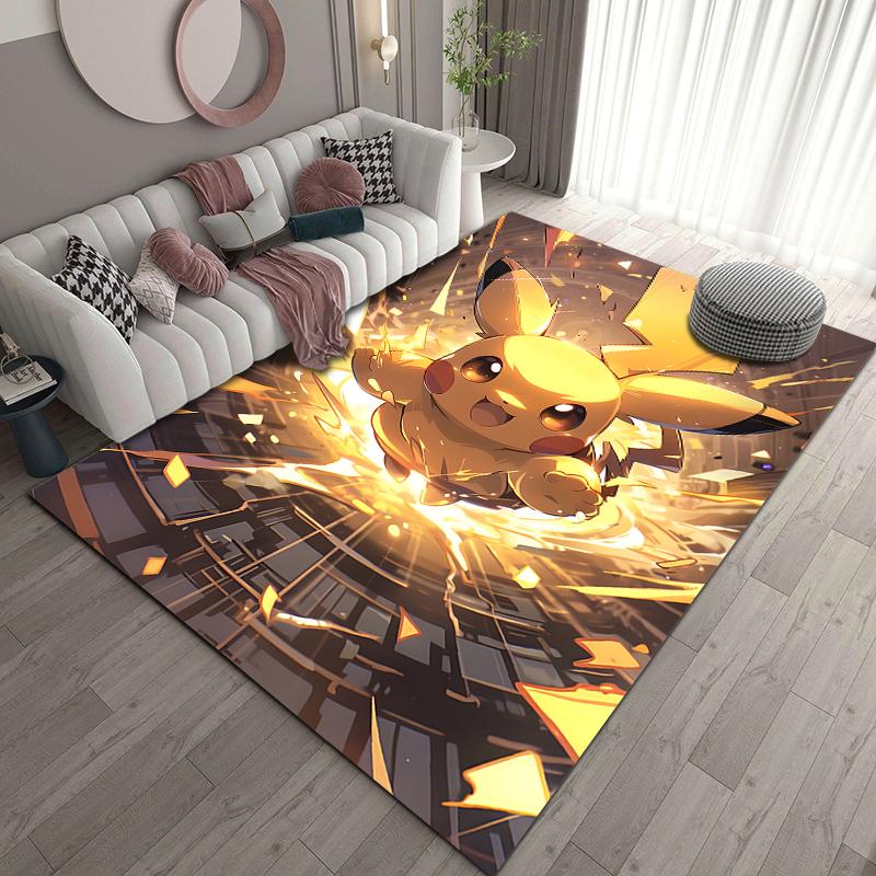 1PC Japan Pokémon Pikachu Printing Carpet for Living Room Bedroom Kid's Room Home Decor Sofa Play Mat Area Rug Non-slip Mat