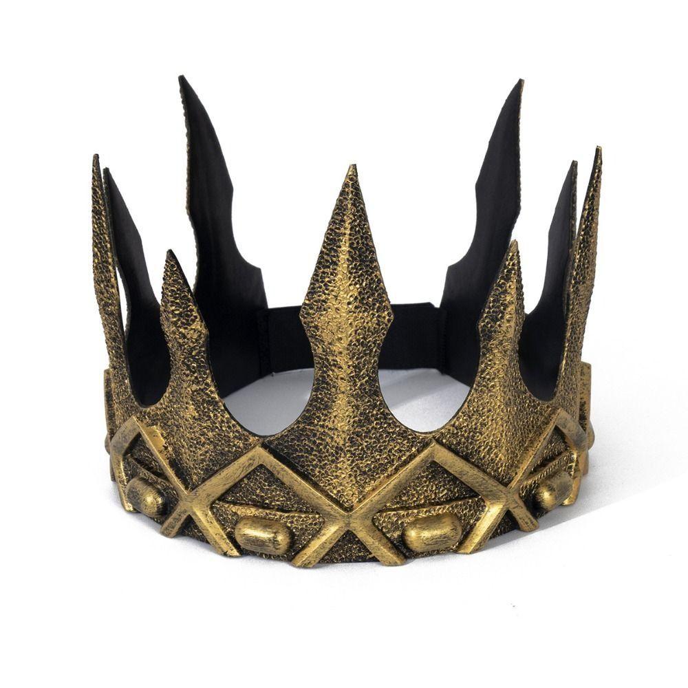 Medieval King Crown Vintage Halloween Costume Headwear Men Headband  Stage Performance
