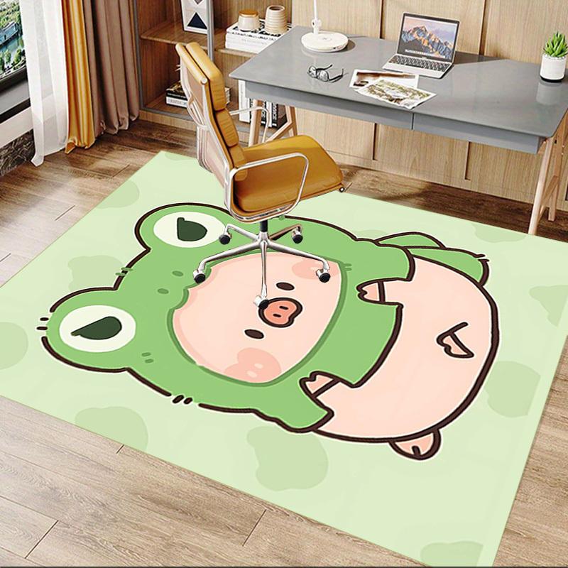 1PC Frog Pig Extra Large Non-Slip Floor Carpet, Office, Family, Bedroom, Studio - Large Area Rug Indoor Rugs, Vibrant Colors-A267