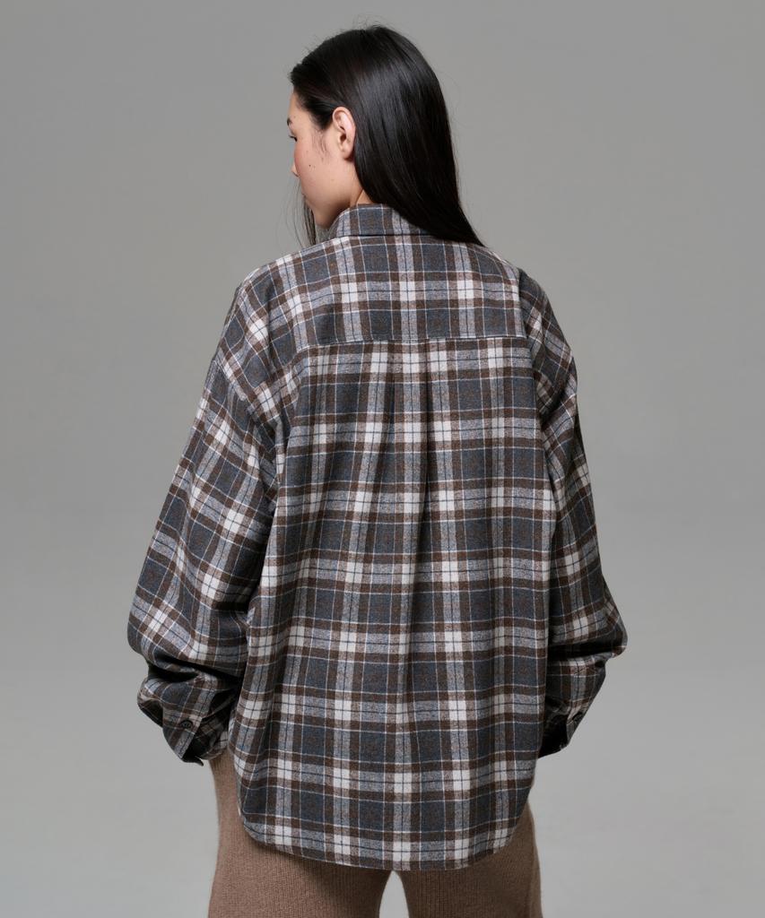 ERA Unisex Vintage Check Shirt - Gray