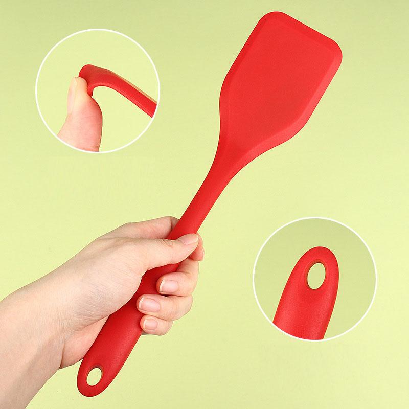 Silicone Cooking Leakage Spatula Heat Resistant Silicone Spatula Turner Scratch Flipper Kitchen Utensils for Eggs Burgers Crepes