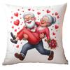 New Valentine's Day Pillow Cover Fun Watercolor Valentine's Day Old Couple Push Cover Home Cushion Cover
