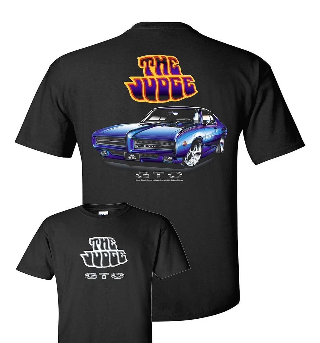 Pontiac GTO T-Shirt - Black w/ Blue 1969 Car The Judge Script (Licensed) XL