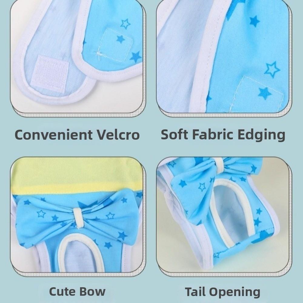 Cartoon Print Pet Physiological Pants Adjustable Dog Sanitary Pants  for Dogs Puppy