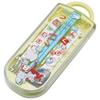 Skater Children's Bento Chopsticks Trio Set (Chopsticks, Spoon, Fork, 16.5cm, Curious George, Alphabet Design) TACC2-A