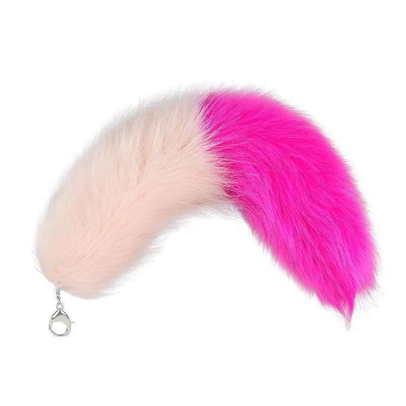 

[VOOCYE] tail key ring Tail fox tail fox fur tail key chain pendant bag charm cute Fluffy fox stuffed cell phone strap key decoration lightweight