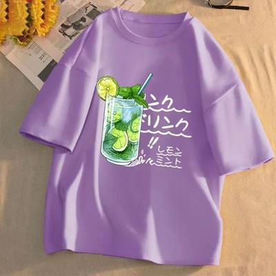 2025 New Retro Printing Short-sleeved T-shirt Loose Casual Wind Tide Ins