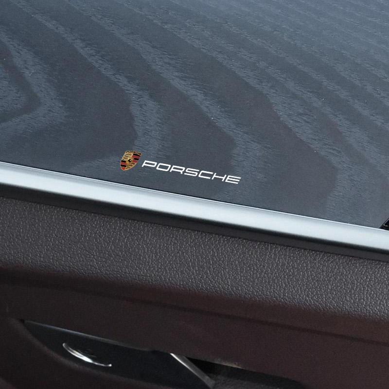 2/5/10Pcs Car Interior Random Stickers Car Steering Wheel Emblem Styling For Porsche Boxster Cayenne Panamera Macan Cayman 911 918 996 917 991