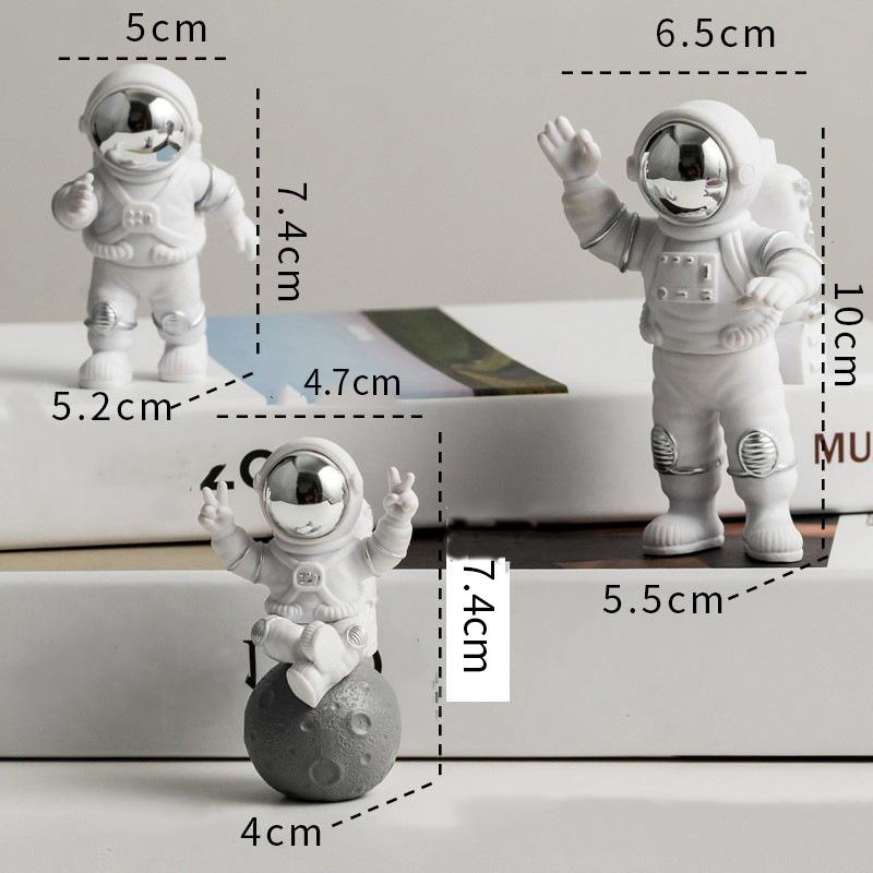 

Домашний декор, статуя астронавта из смолы, офисное украшение для рабочего стола, подарок для мальчика S серебряный