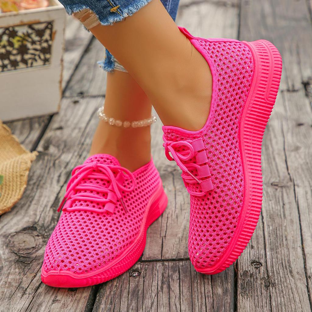 New Large-sized Summer Mesh Shoes for Women, Casual Running Sports Shoes, Mesh Breathable and Comfortable Sports Shoes