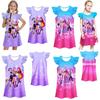 Kpop Demon Hunters Pattern Girl Sleep Dress With Cartoon Pattern For Kids Summer Wear