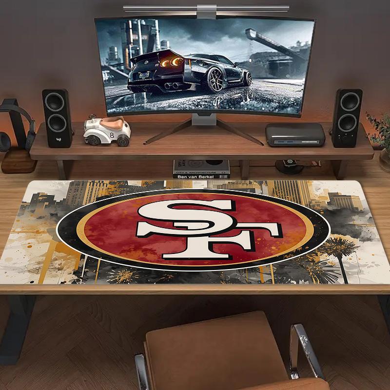 San Francisco 49ers2 Print Cushion Non-slip Laptop Tablet Big Mousepad XXL Mat Mini PC Playmat With Lock edge