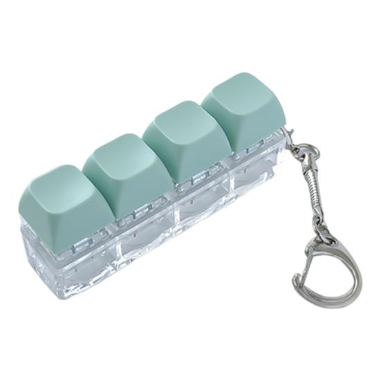 Mechanická klávesnice Fidget Přívěsek na klíče Úleva od stresu Úzkost Přenosná Cestovní Tichá Děti Dospělí 4 Klávesy Klávesnice Klikání Senzorická Klávesa Hračka