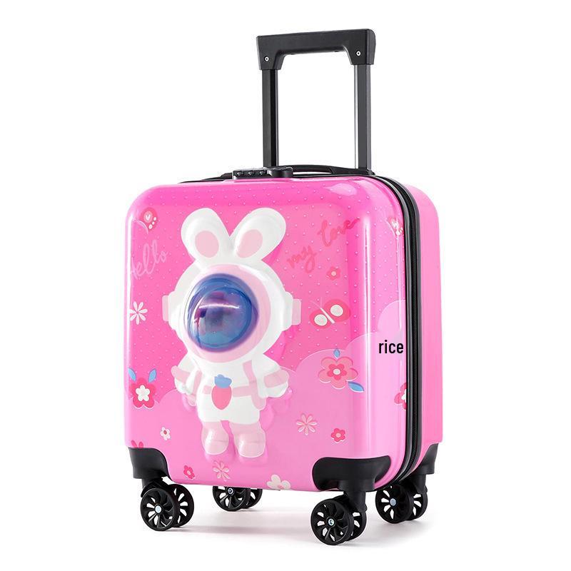 Children's Cartoon Trolley Suitcase with Universal Wheels - Ideal for Boys and Girls