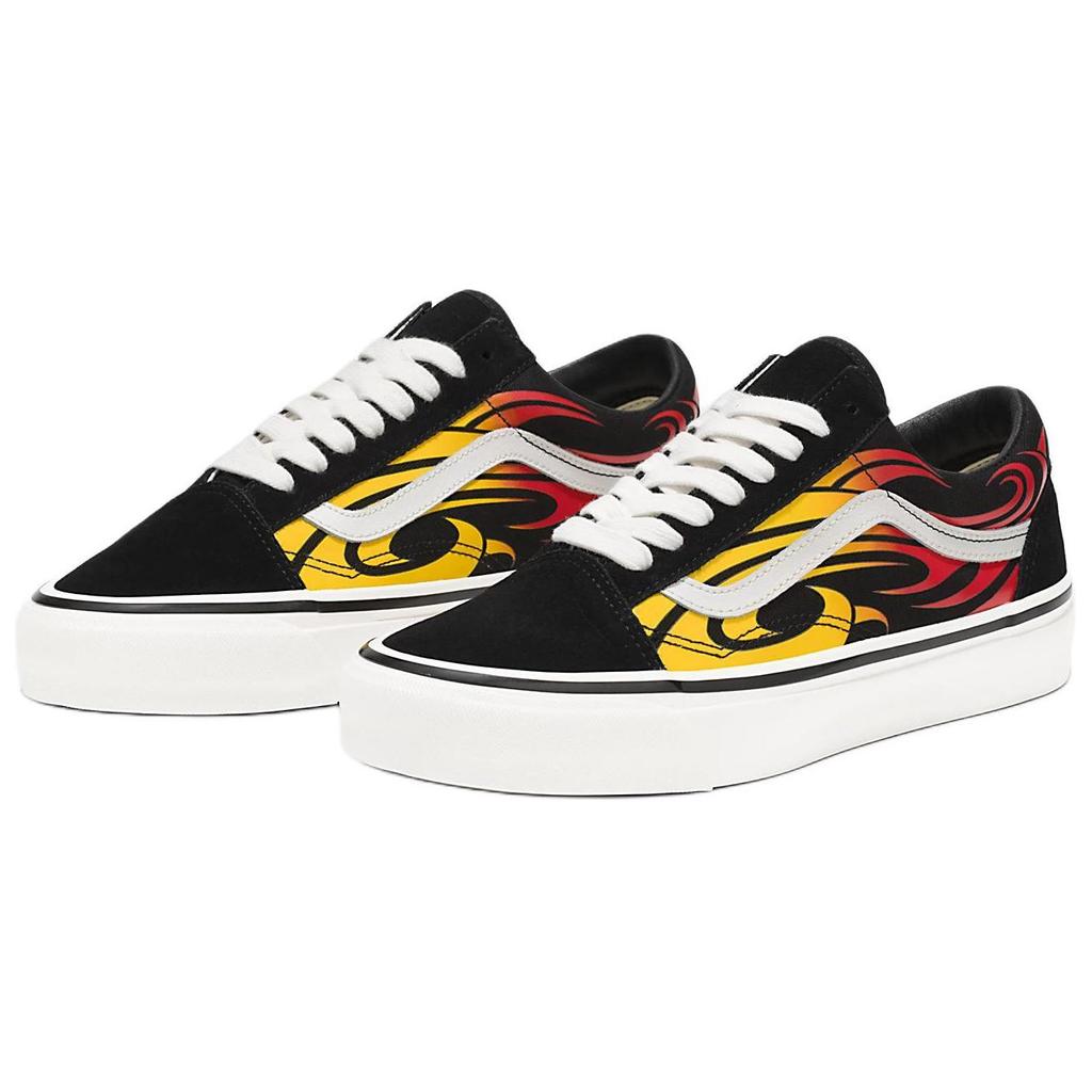 Vans Old Skool Comfortable Versatile Low-Top Skate Shoes Unisex Sneakers Black Yellow Red VN000D56MCG
