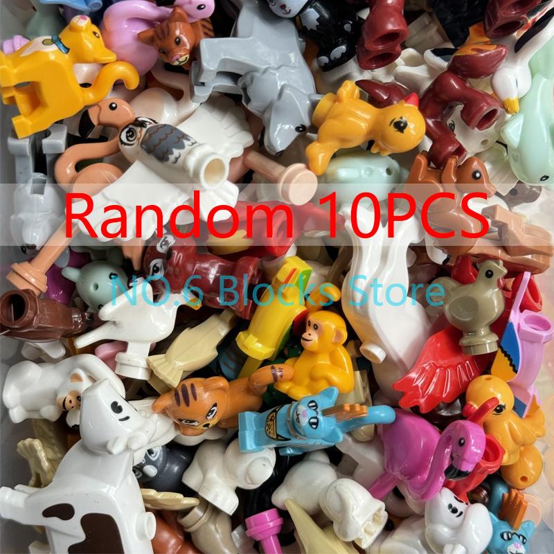 MOC Animal Building Blocks Sheep Dog Wolf Dolphin Pig Whale Elephant Educational Small Particle Zoo Scene Gift DIY Brick Toy S15