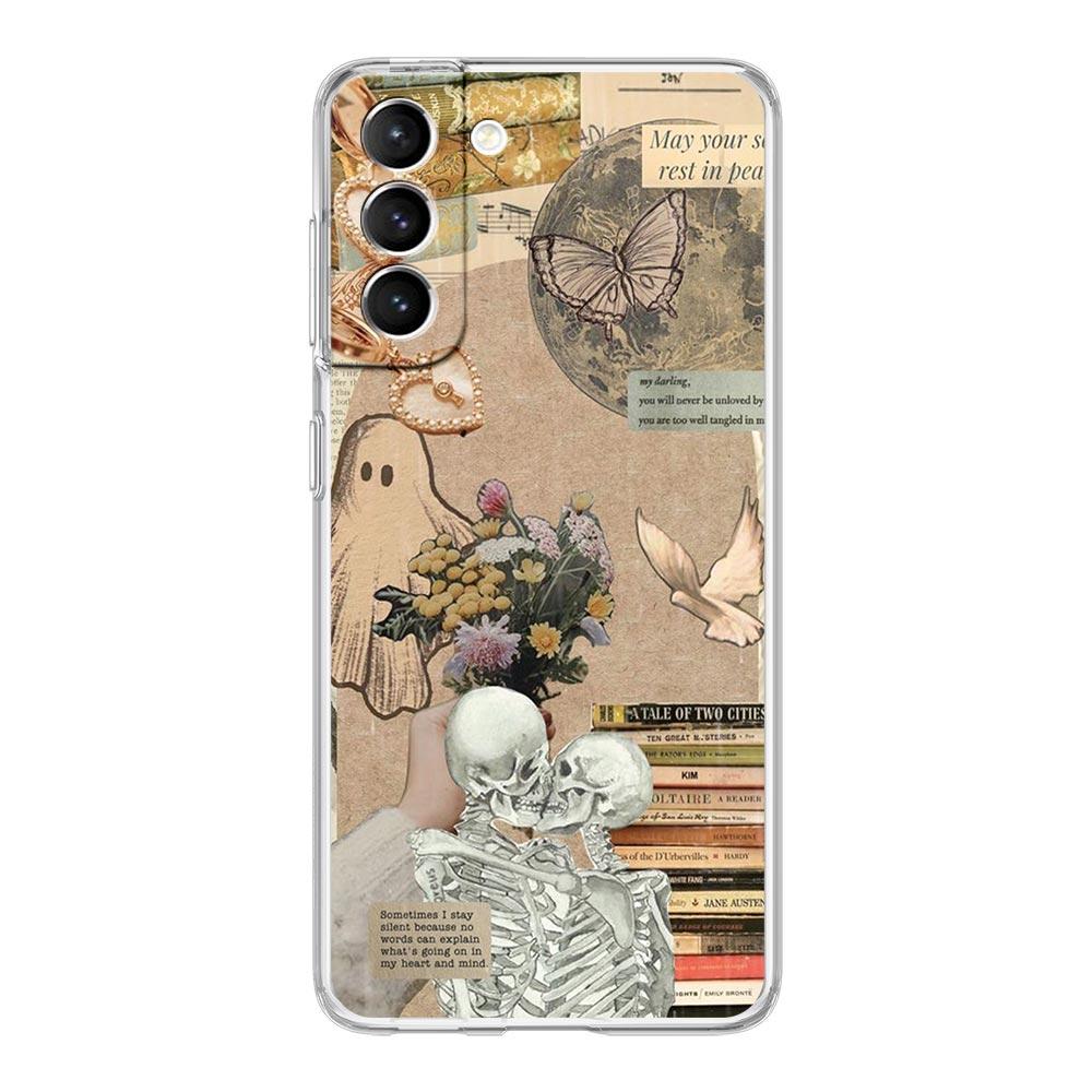 

Cute Little Ghost Phone Case For Samsung Galaxy S24 S23 S22 S20 Ultra S21 FE 5G S10 S9 Plus S10E S8 Soft Silicone Clear Cover Samsung S20Ultra