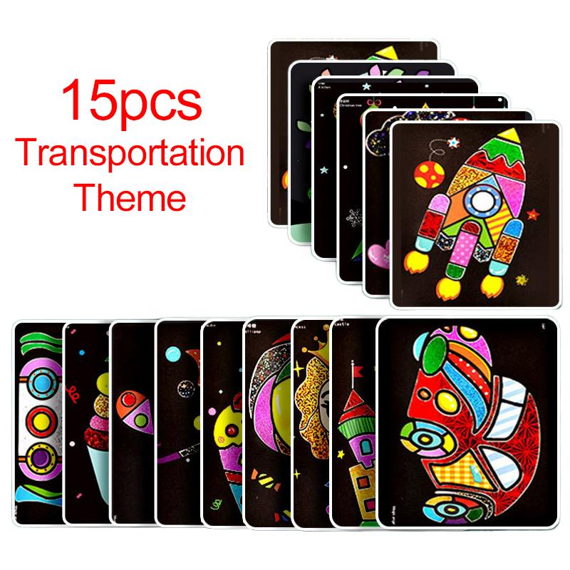 Magical Painting Art Stickers Painting Handmade DIY Transfer Sticker Cartoon Colorful Birthday Gifts Reward for Students  TMZ