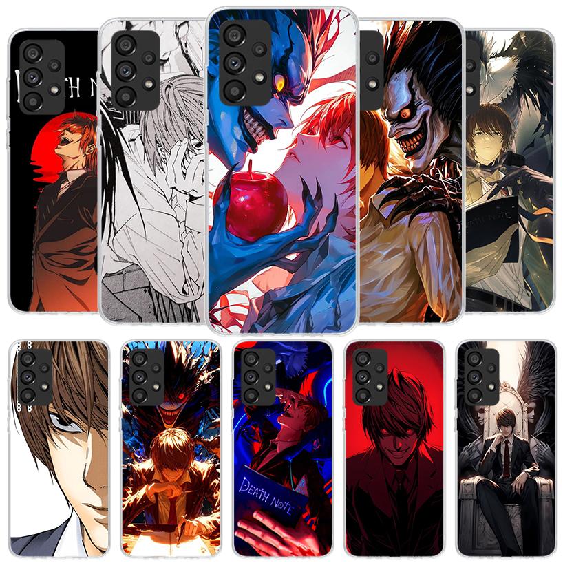 N-Note D-Death Yagami Light Phone Case For Samsung Galaxy A12 A22 A32 A52 A72 A02S Phone Case Note 20 Ultra 10 S10 Plus A51 A71
