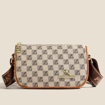 Premium 2025 New Star Texture Fashion 100 Premium Sense Wide Shoulder Bag Women's Crossbody Bag