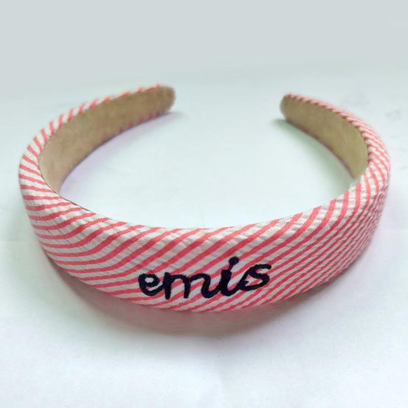 Корейская полосатая клетчатая повязка на голову Emis для умывания лица - Модный аксессуар для волос для студентов и женщин
