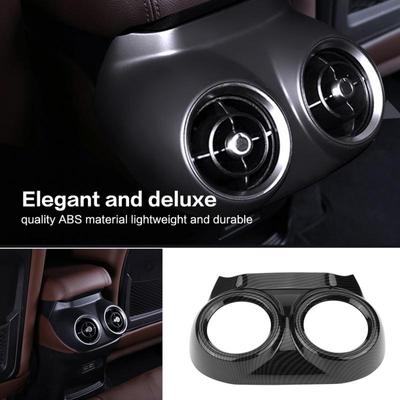 Für Alfa Romeo Stelvio 2017 2018 Carbon Faser Auto Innen Hinten Reihe Klimaanlage Outlet Trim Abdeckung Rahmen Auto