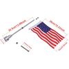 2Pcs 6" X 10" Motorcycle Flags American Flag For Harley Davidson Yamaha Honda Goldwing CB VTX CBR Chrome Stainless Steel Motorcycle Flagpole Mount