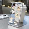 Cute Puppy Collage Clear Phone Case, Kawaii Dog Shockproof Soft Cover for iPhone