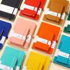A6/A5 Elastic Band Color Pocket Notebook - Leather Feel, Portable Student Memo