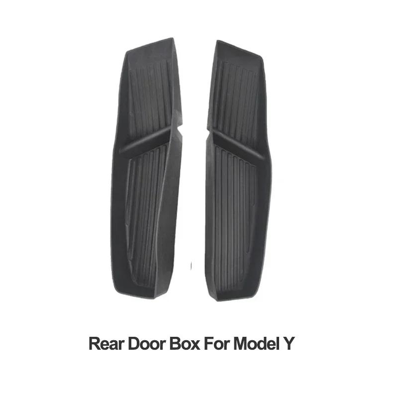 

Для Tesla Model 3 Y 2024-2024 автомобильный ящик для хранения на боковой двери, передний и задний боковой ящик для хранения из термопластичного эластомера, лоток для хранения, аксессуары для интерьера
