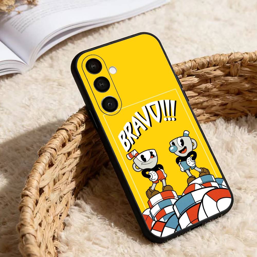 Video Game Cupheads Phone Case For Samsung Galaxy A91,80,73,72 ,71,53,52,32 ,31,22,21s,20,Soft Black Case