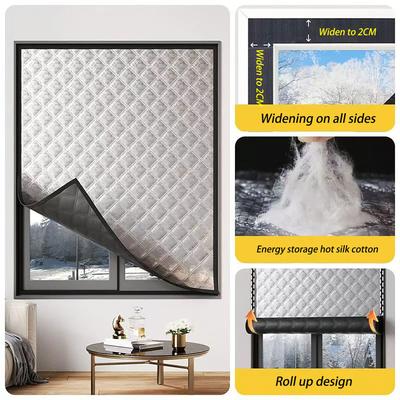 2025 Winter Warme Vorhänge, Isolierte winddichte versiegelte Fenster, Kälteschutz und isoliert, Fliegengitter, Sonnenschutz, Schalldämmung