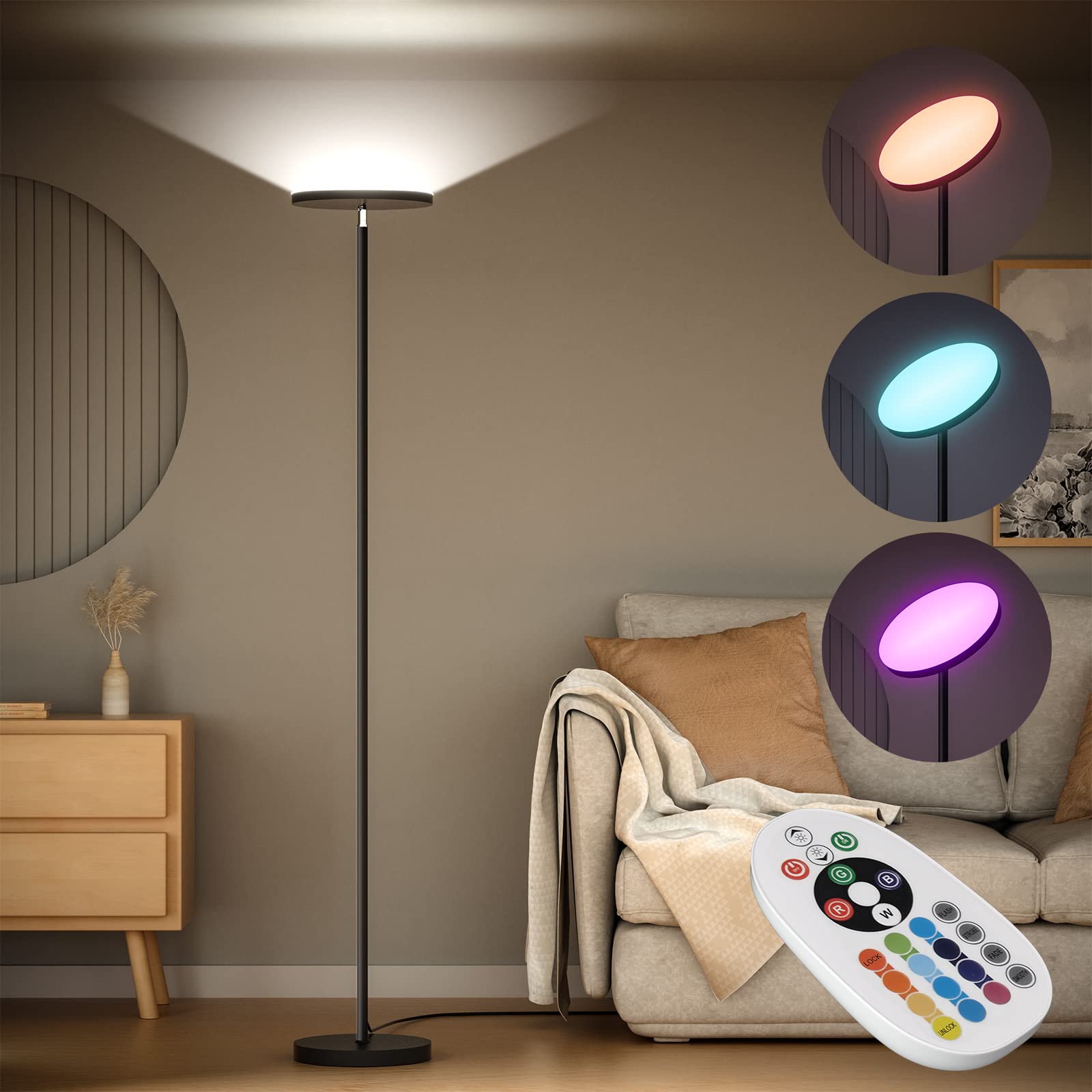 

MOTOSTAR Floor LED Floor Dimmable Indirect Поставляется с приложением Remote Direction 20 типов освещения Upward Stylish Room Desk Energy Easy to Long