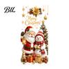 Holiday Glass Clings Christmas Window Clings, Cute Snowman Santa Penguin Reindeer Stickers for Home Decoration Glass, Reusable Static PVC Decal Party