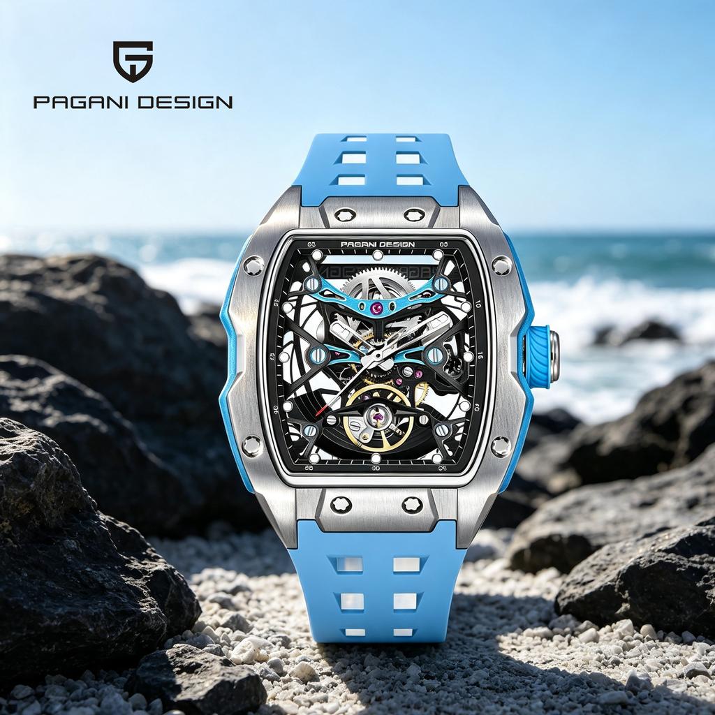 PAGANI DESIGN Neue Business Skelett Herren Mechanische Uhren 5ATM Wasserdicht Leuchtend Saphirglas Automatische Uhr für Herren