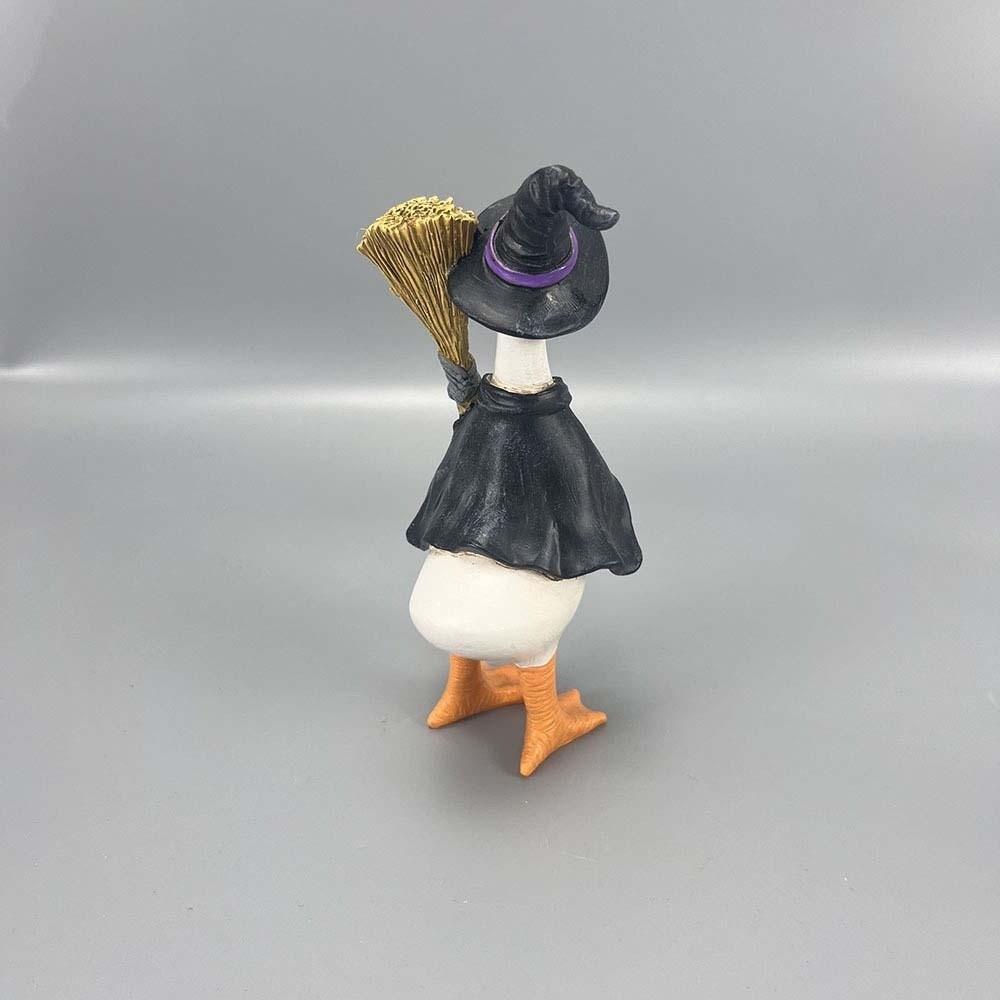Wodoodporna Figurka Kaczki na Halloween Kreatywna Rzeźba Ducha Dyni Dziecięcy Pokój